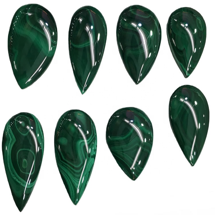 Bella Pietra Preziosa Malachite Naturale Cabochon Wholesale Lot Pietra Piatto per Gioielli 2