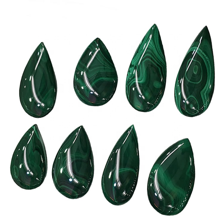 Bella Pietra Preziosa Malachite Naturale Cabochon Wholesale Lot Pietra Piatto per Gioielli 4