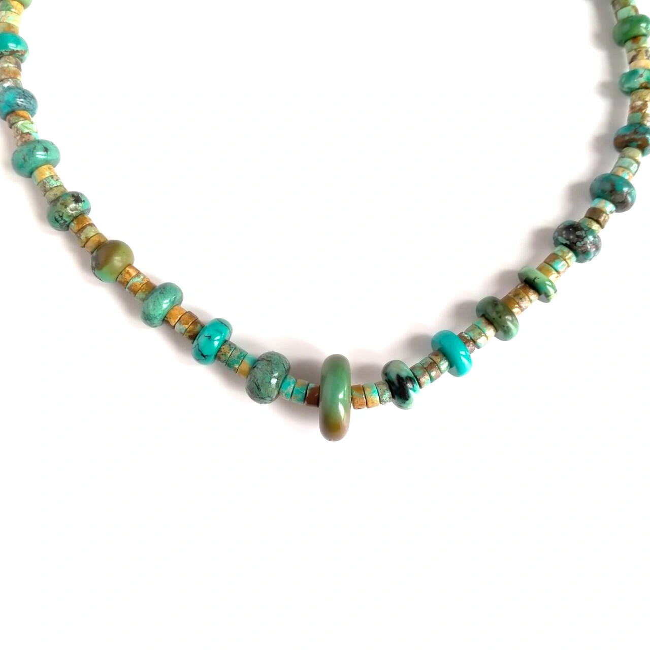 ខ្សែកអង្កាំធម្មជាតិ Kingman Turquoise ពណ៌ខៀវបៃតង 1