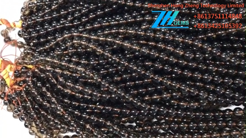 천연 연기가 자욱한 석영 비즈 6mm 8mm 느슨한 보석 라운드 16 전체 가닥 도매 1