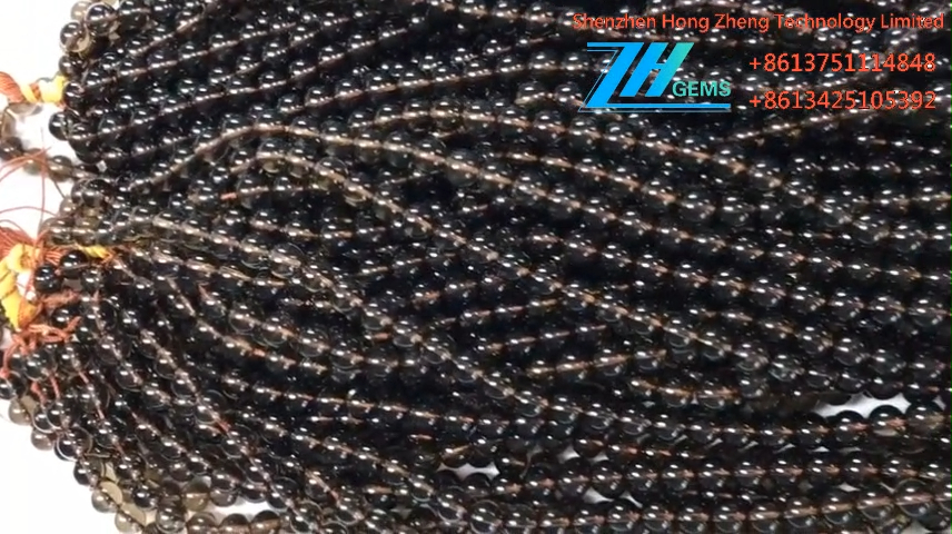 천연 연기가 자욱한 석영 비즈 6mm 8mm 느슨한 보석 라운드 16 전체 가닥 도매 2