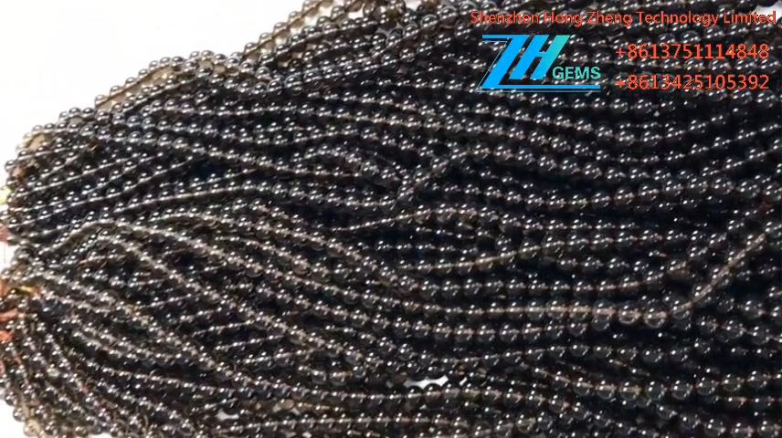 천연 연기가 자욱한 석영 비즈 6mm 8mm 느슨한 보석 라운드 16 전체 가닥 도매 3