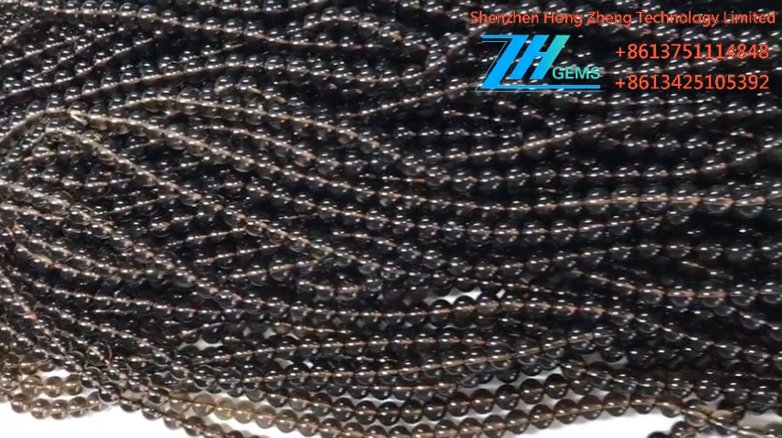 천연 연기가 자욱한 석영 비즈 6mm 8mm 느슨한 보석 라운드 16 전체 가닥 도매 4