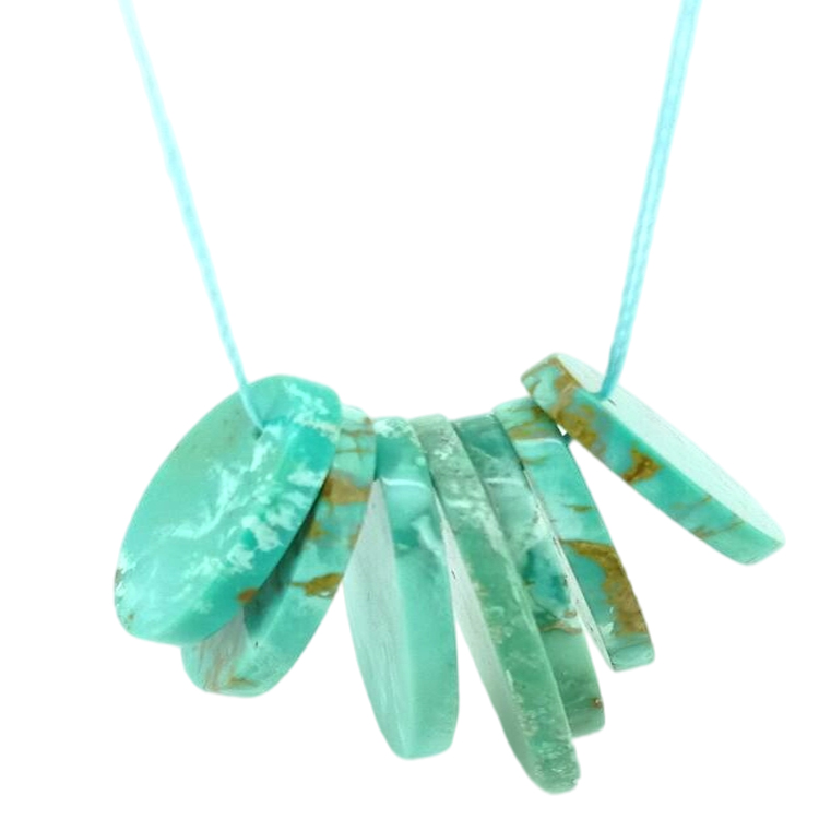 Natirèl turkwaz pwa fòm kolye 2