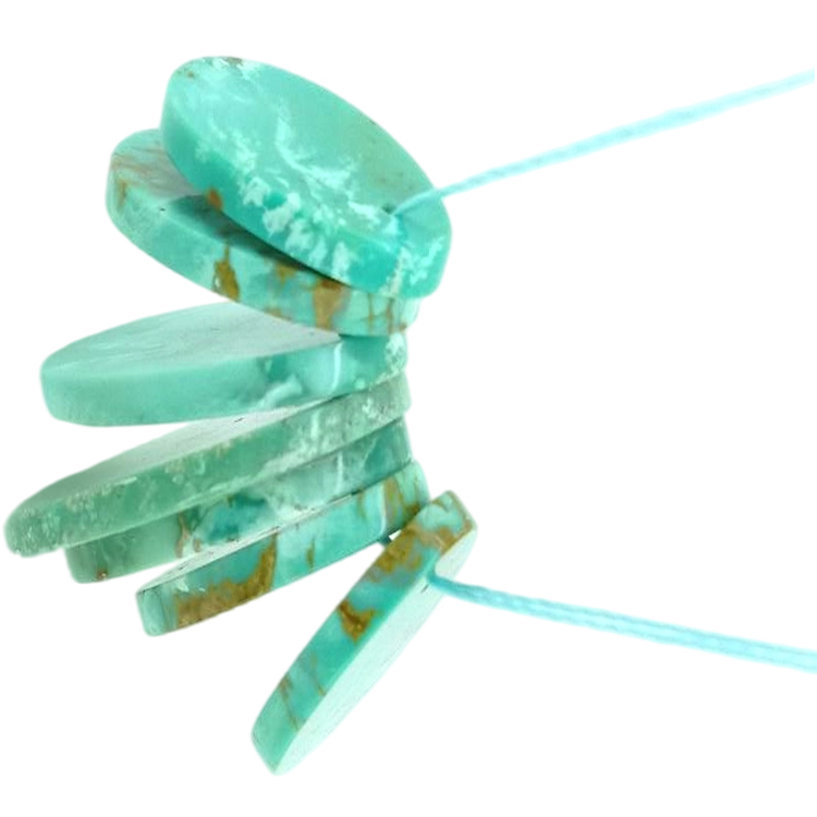 Natirèl turkwaz pwa fòm kolye 3