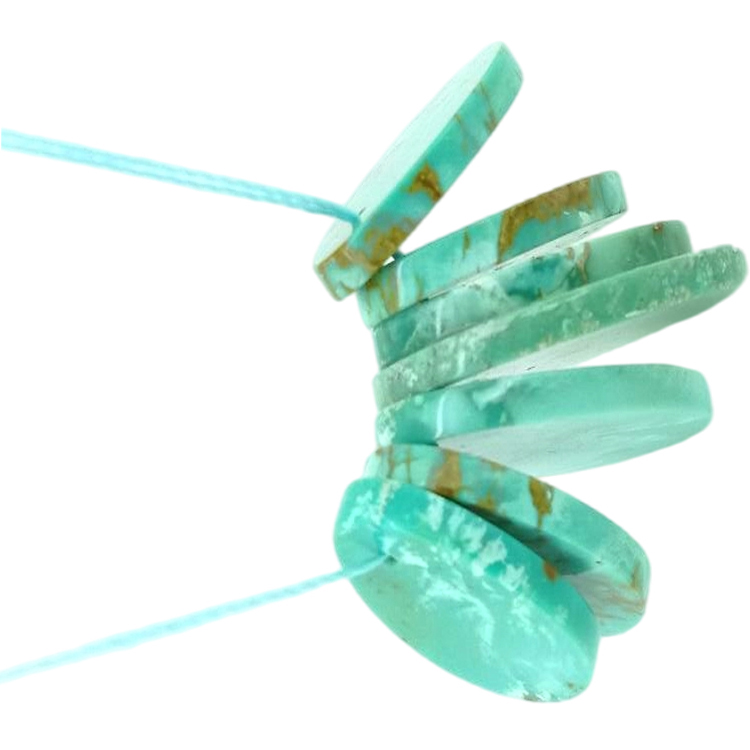 Natirèl turkwaz pwa fòm kolye 4