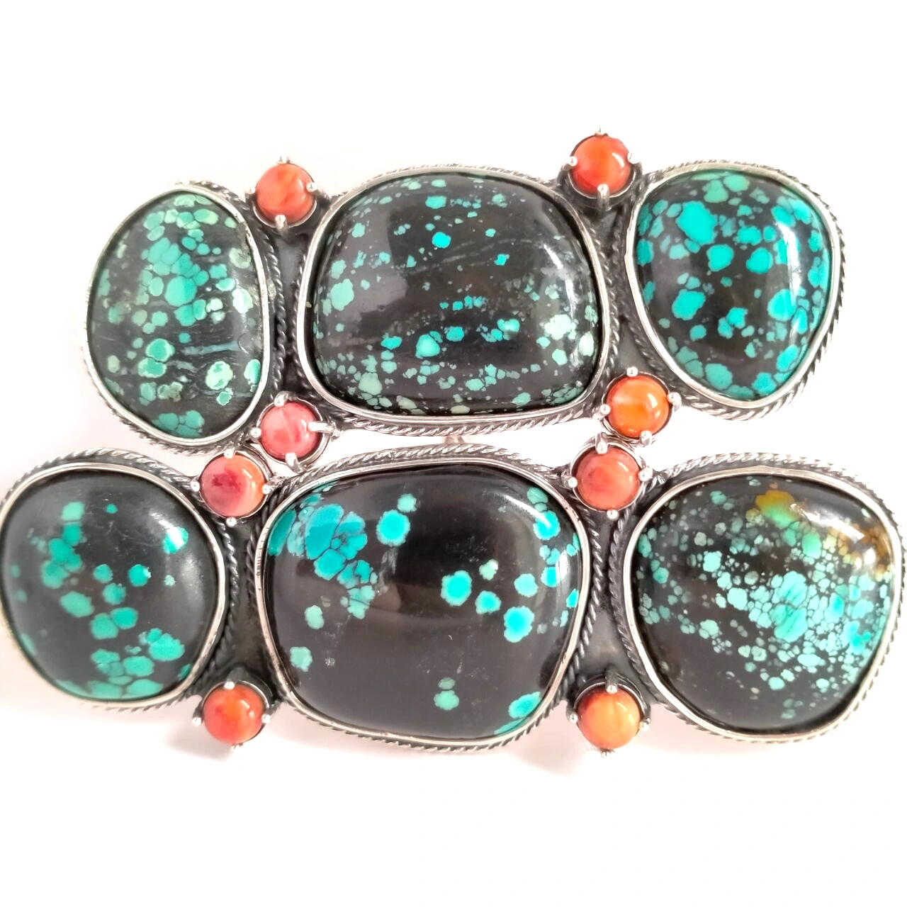 Natural Spiny Oyster Turquoise Ring 925 Silver Ring 1