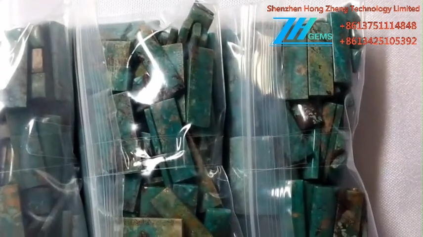 Природни тиркизни правоаголници Кабошон тиркизни лабави скапоцени камења 8