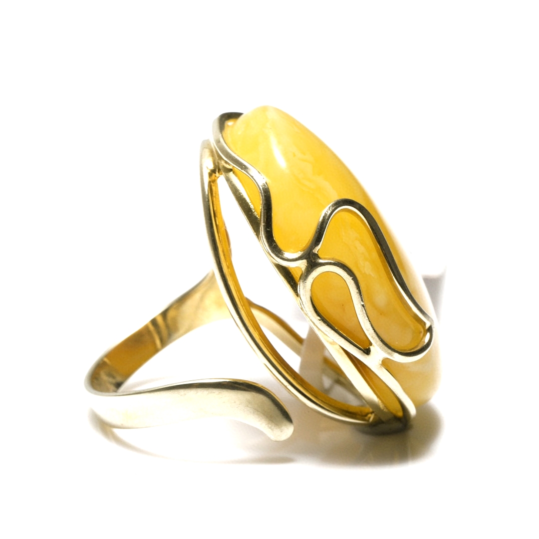 ਥੋਕ ਕੁਦਰਤੀ ਰਤਨ ਪੀਲੇ ਅੰਬਰ ਰਿੰਗ ਗਹਿਣੇ ਰਤਨ ਰਿੰਗ 14