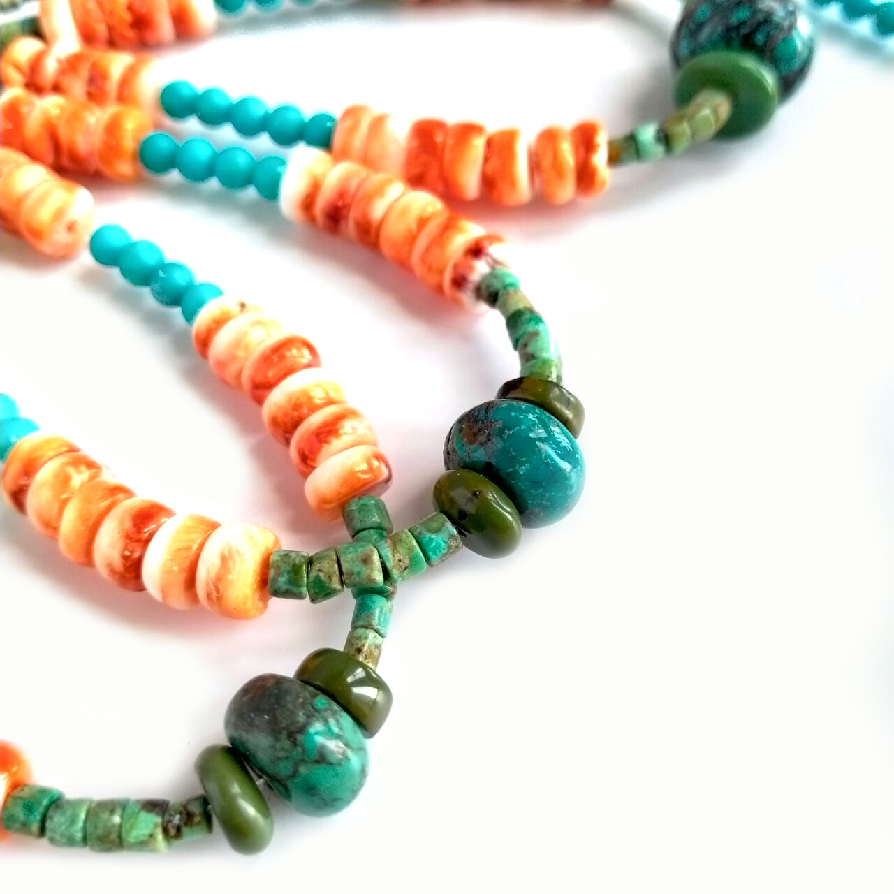 Massive Sterling Silver Turquoise Spiny Oyster Cross Necklace set 15