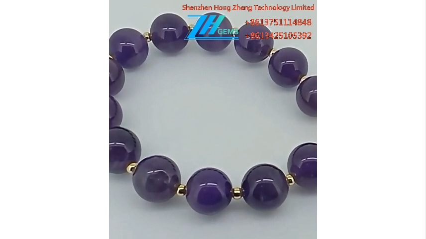 د طبیعي امیتیسټ ارغواني قیمتي ډبرو شفاهي کڑا 8