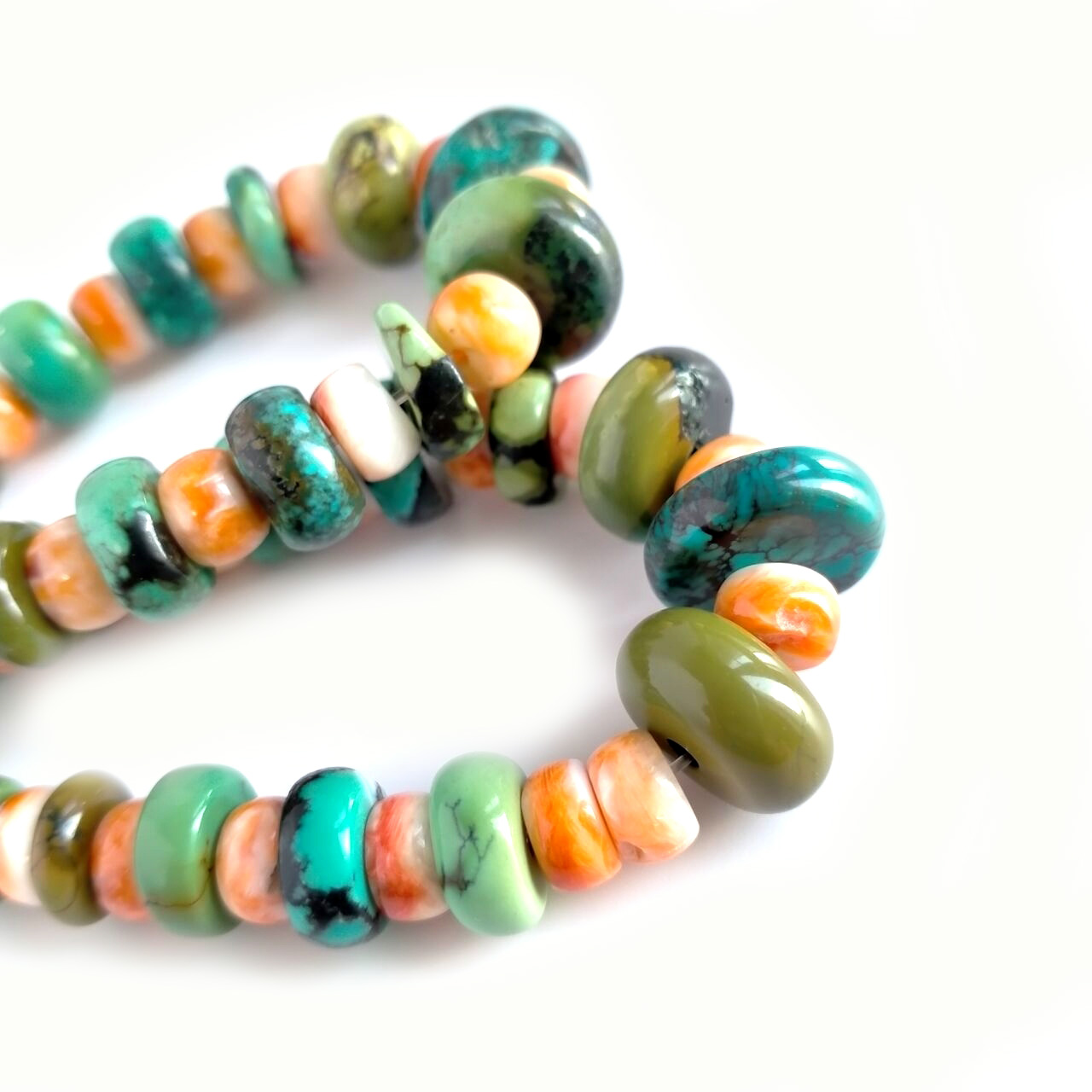 Turquoise Oyster silver set គ្រឿងអលង្ការខ្សែក ខ្សែដៃ និងក្រវិល 15