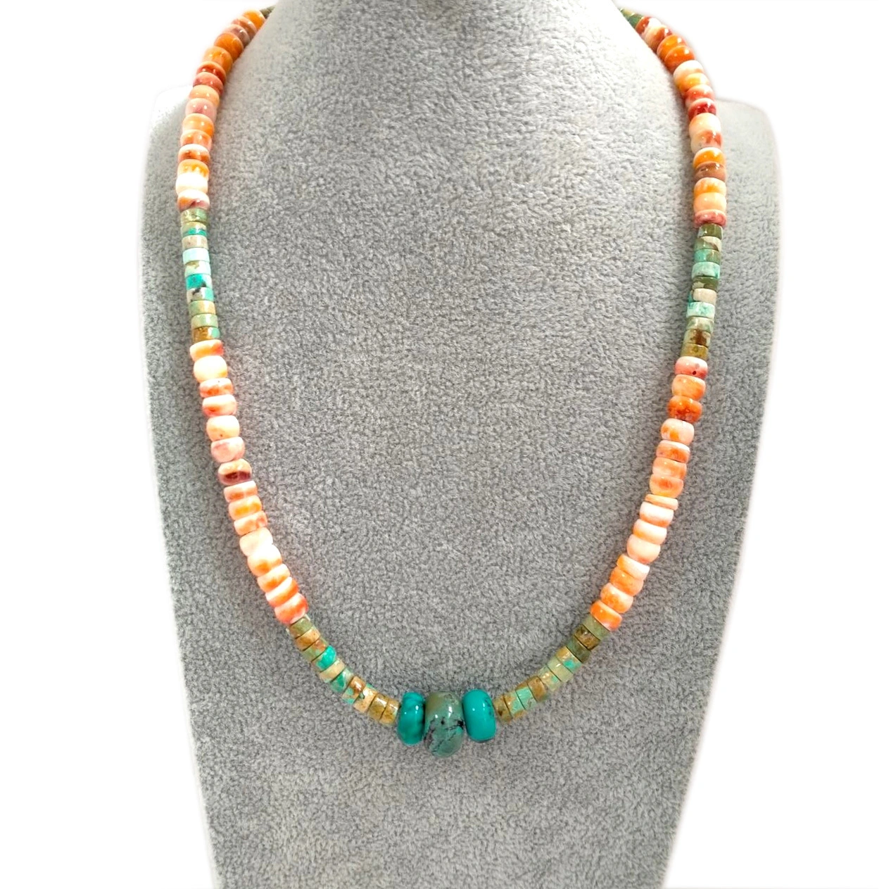Turquoise ea tlhaho&amp; Spiny Oyster Heishi sefaha 1
