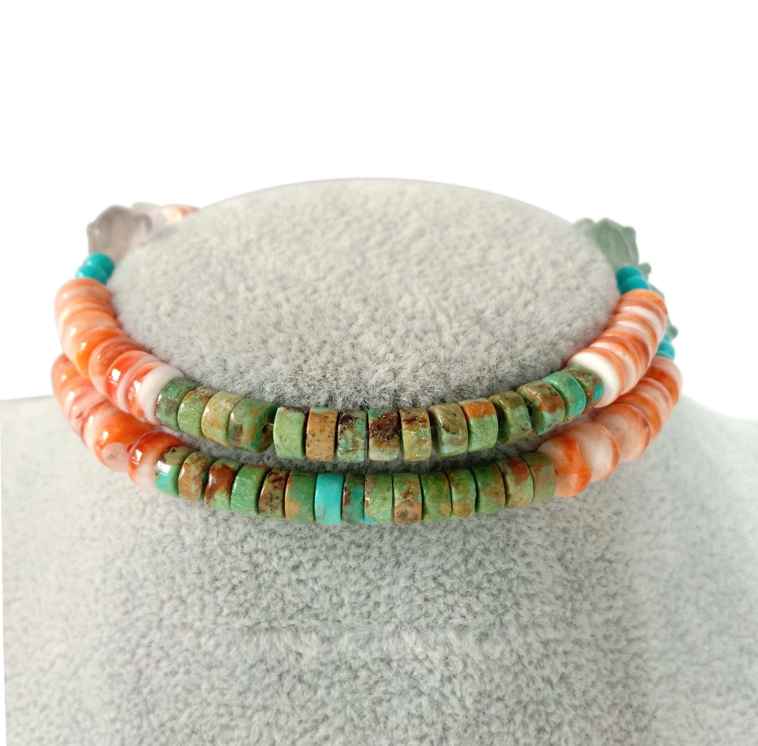 Spiny Oyster Turquoise Bracelet 925 Sterling Silver 1