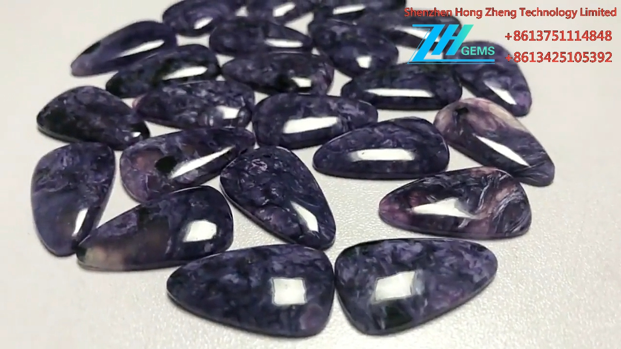 ராயல் நேச்சுரல் சாரோயிட் பேரிக்காய் கபோச்சோன் பர்பிள் சாரோயிட் லூஸ் 8