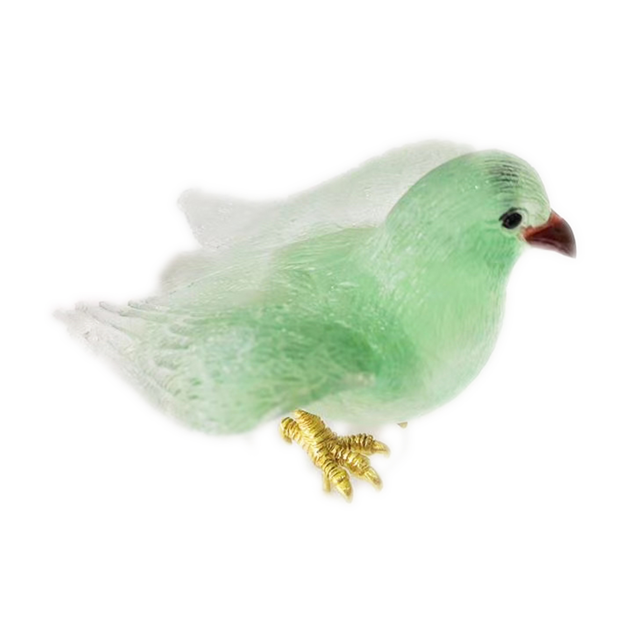 Handmadecraft Gemstone asli warna fluorite ukiran manuk Batu Bentuk 14