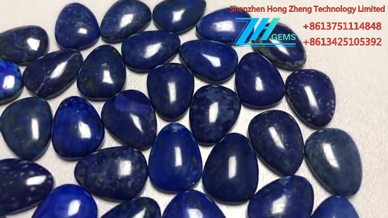 Форма на круша Природна сина Лапис Лазули Кабошон Лапис Лазули 8