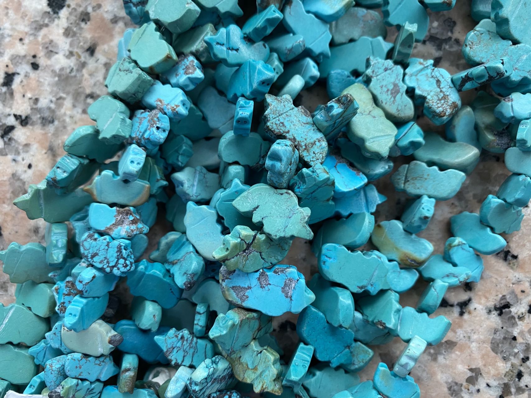 Blue Turquoise Beads eke anụ ahụ maka ime ihe ịchọ mma 18
