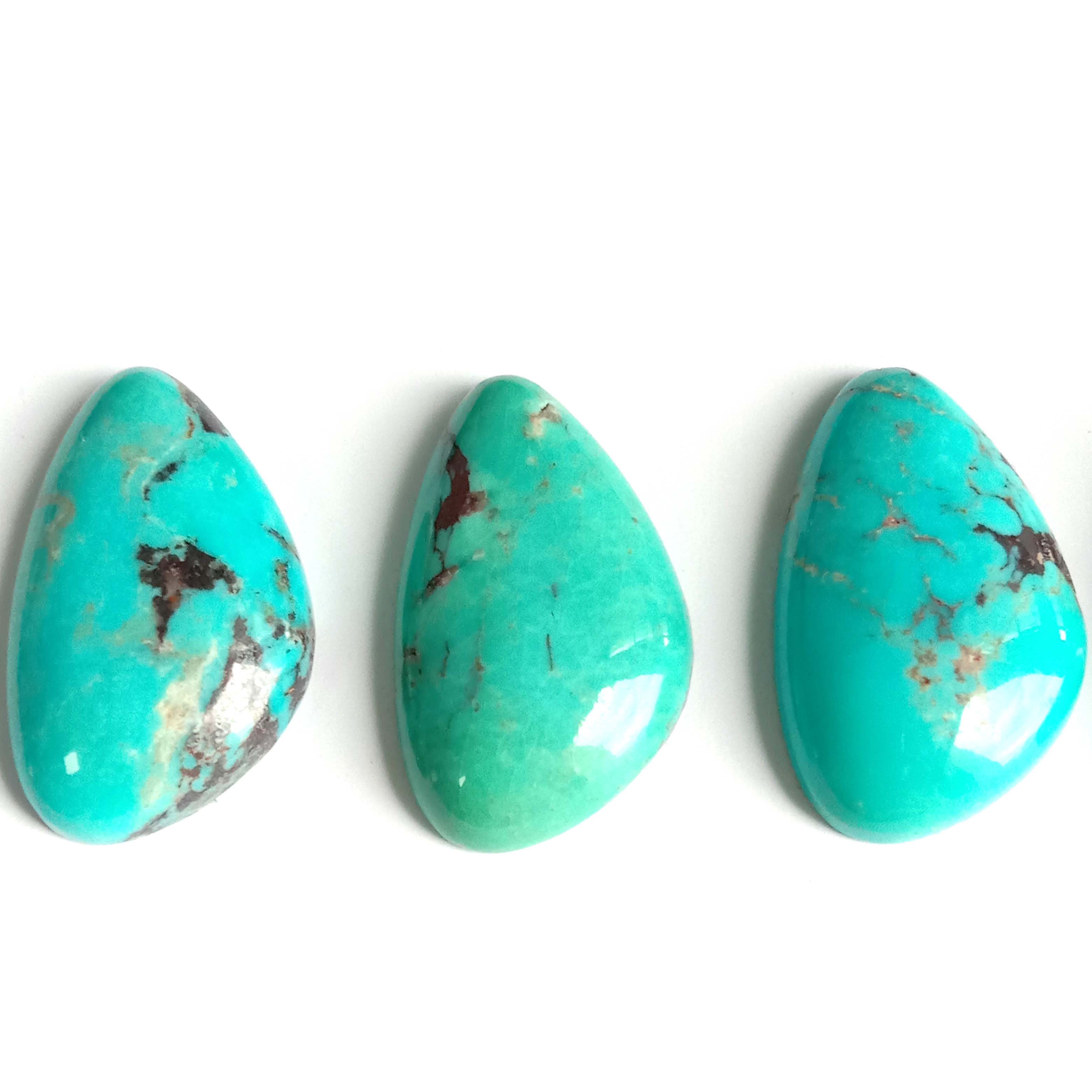 Real Turquoise Gemstone Oval Cabochon For Jewelry Making Mix Shape Wholesale 15