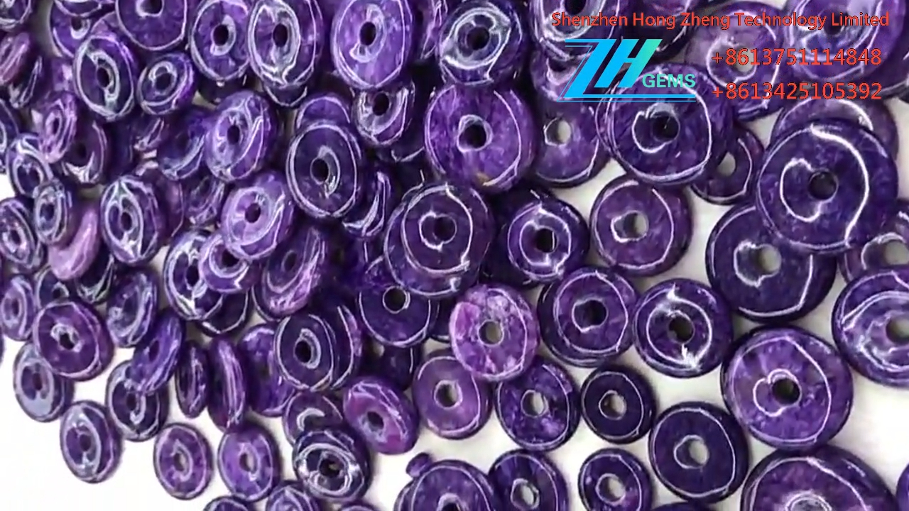 Bottone naturale all'ingrosso sugilite viola di qualità Gemstone 8