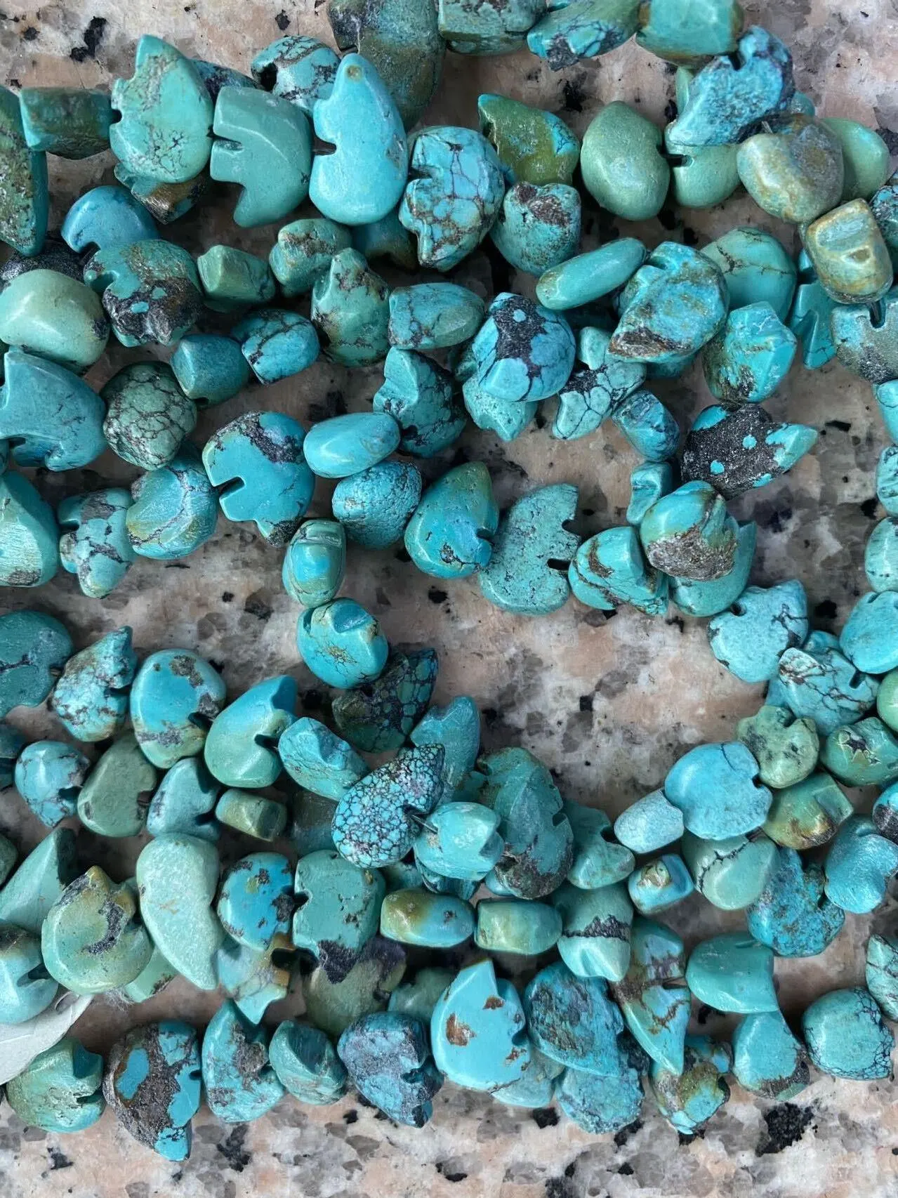 Handmade Blue Turquoise animal charm beads pendant drop Natural 1
