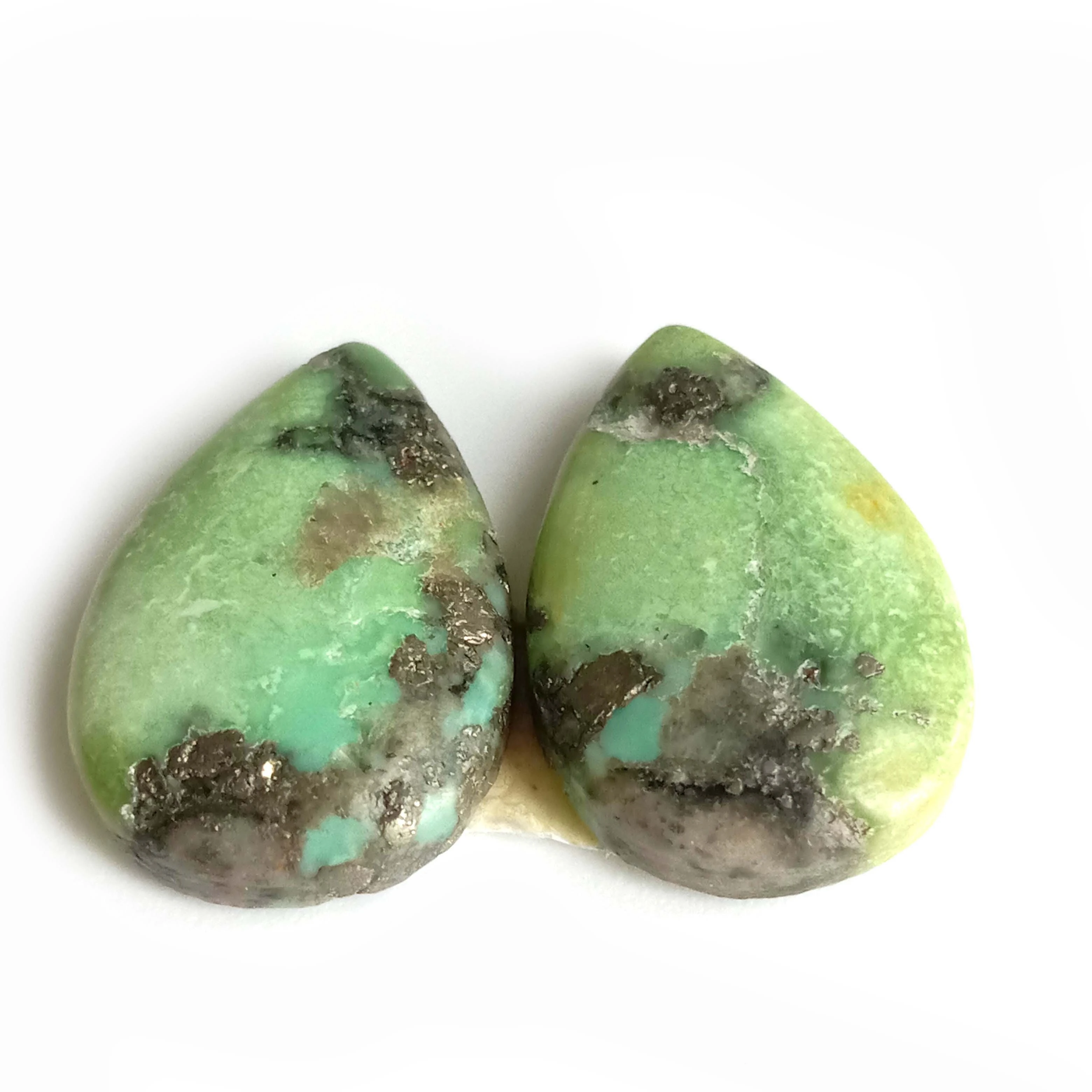 Turquoise Cab Pear 15x10mm Matching Pair For Earring 1