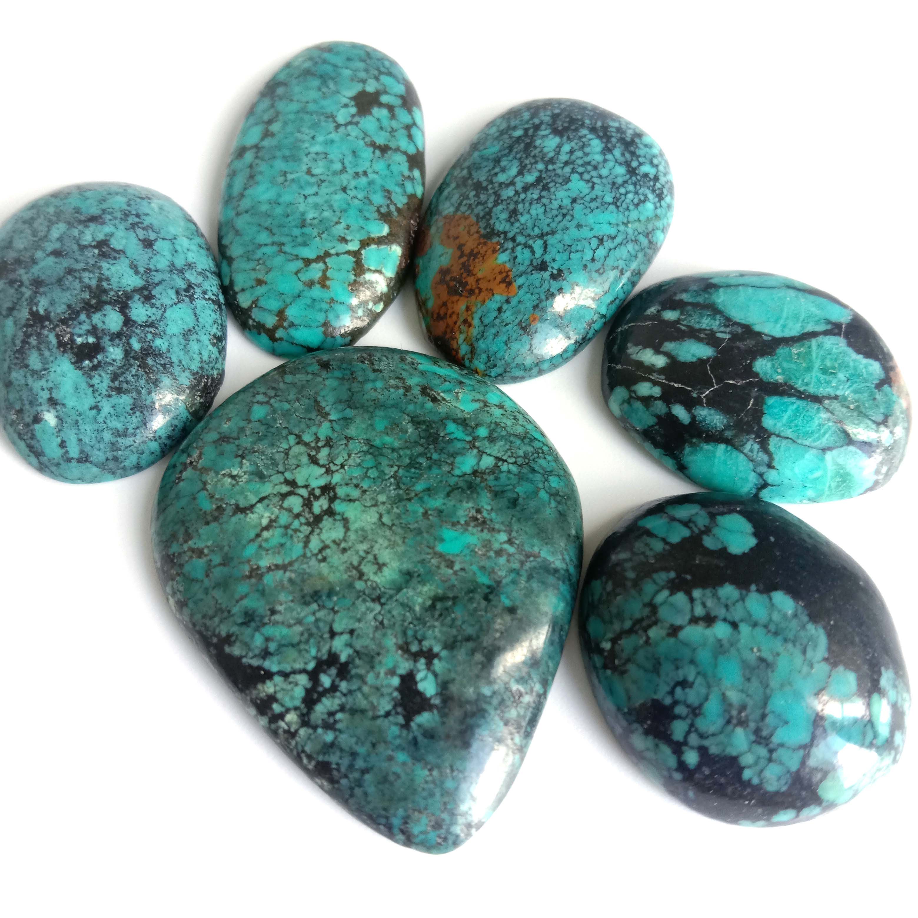 אבן חן טבעית טורקיז סיטונאי לוט תכשיטי אבני חן קבושון 15