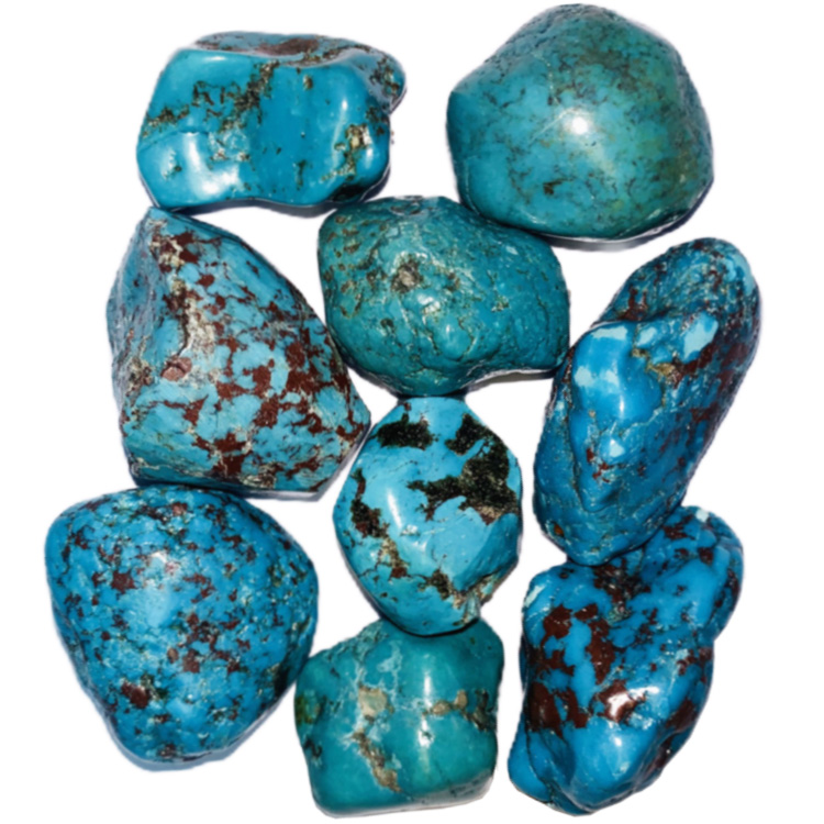 Tyrkysově modré kameny s tmavými žilkami modré korálky velké robustní 18