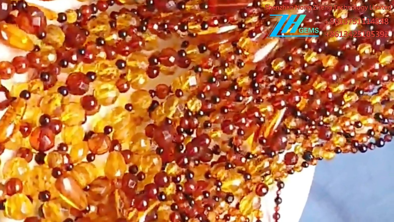 وروستي مشهور زیورات طبیعي امبر د ګاڼو هار د تورمالین روښانه رنګ موتی د قیمتي ډبرو ګاڼې 8