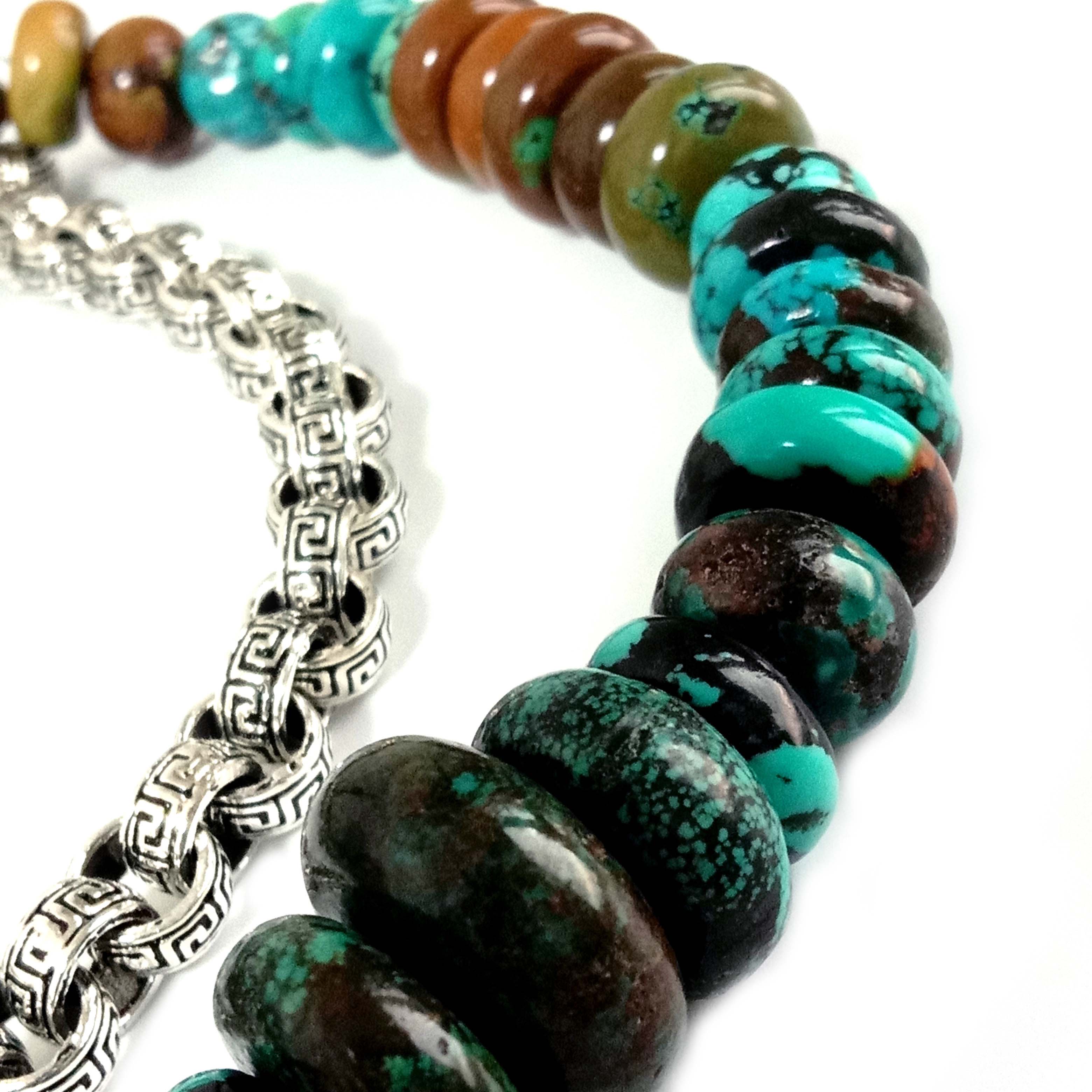 Dabiiciga ah Spiderweb kuul Turquoise Pendant 2