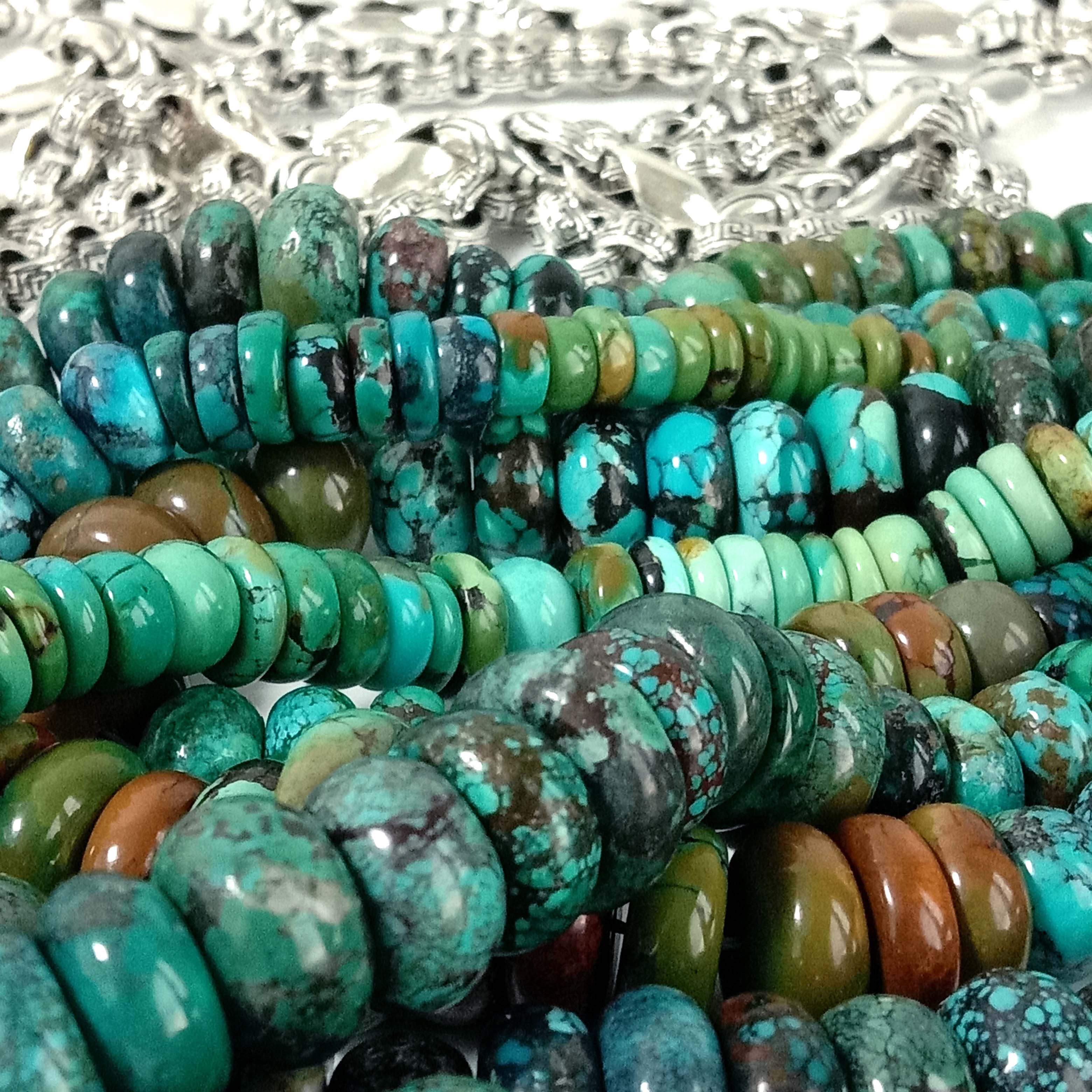 Dabiiciga ah Spiderweb kuul Turquoise Pendant 4