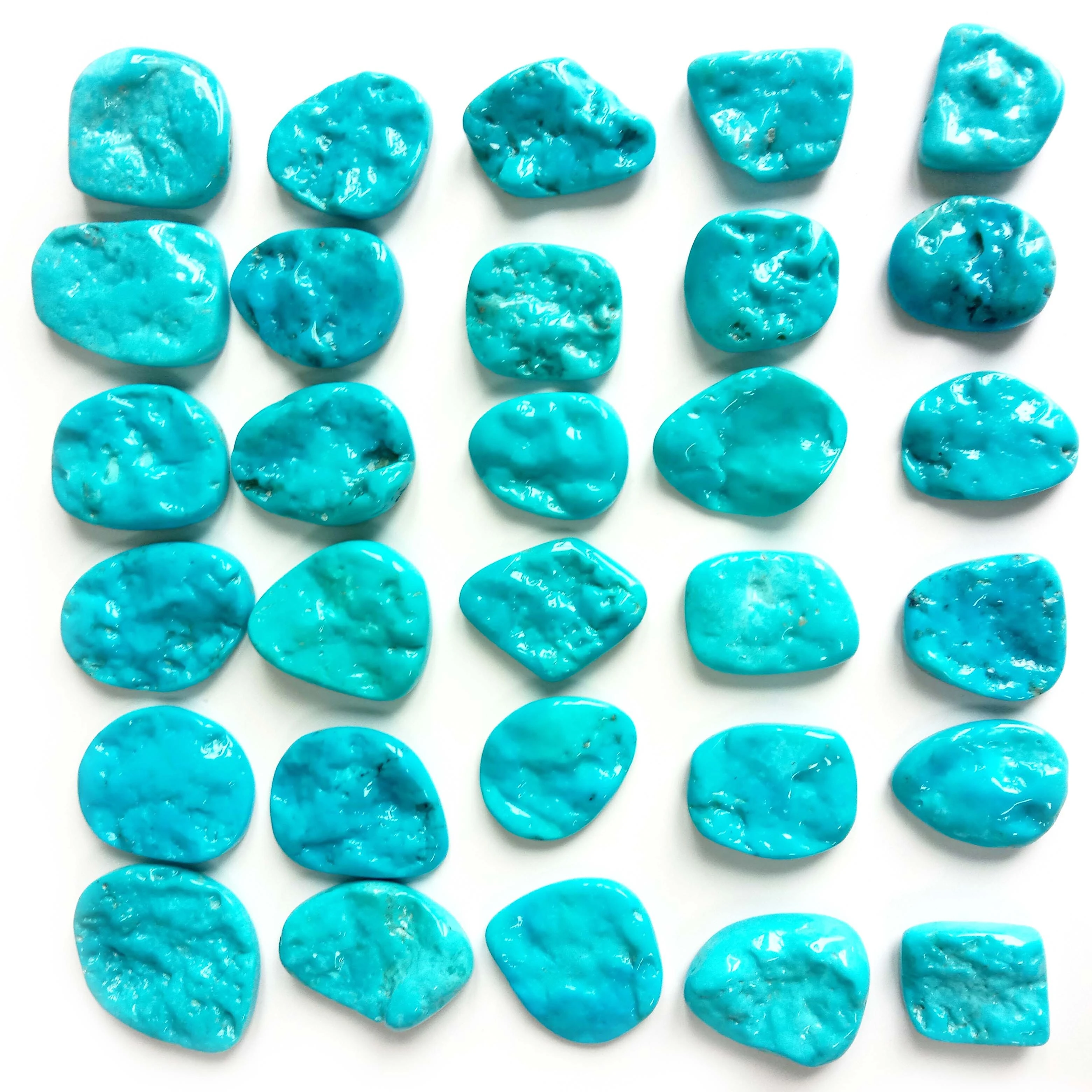 Natural Turquoise Pendant Blue Gemstone Necklace Cab 1