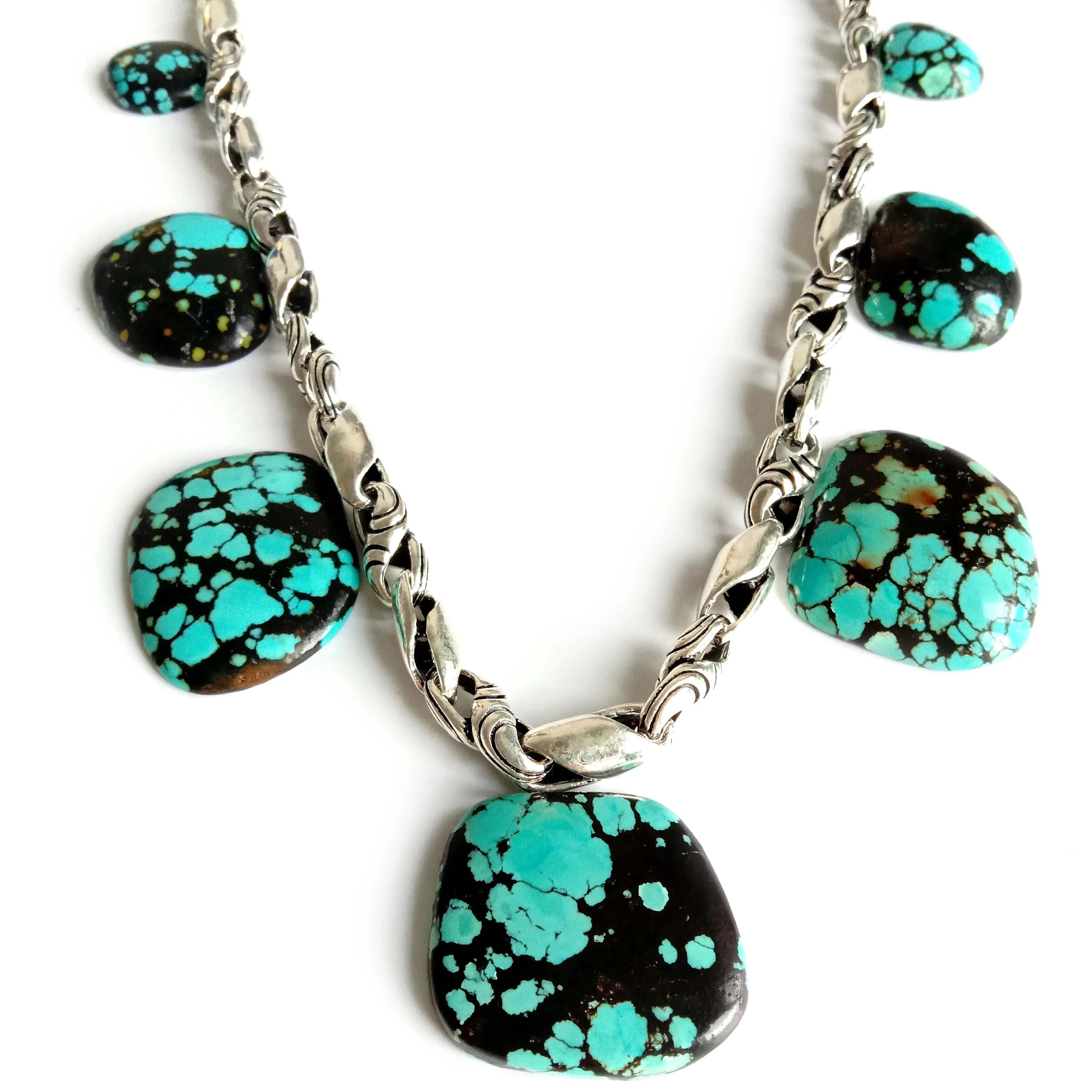 Natural Turquoise Pendant Necklace Mabenyane a etsang majoe 1