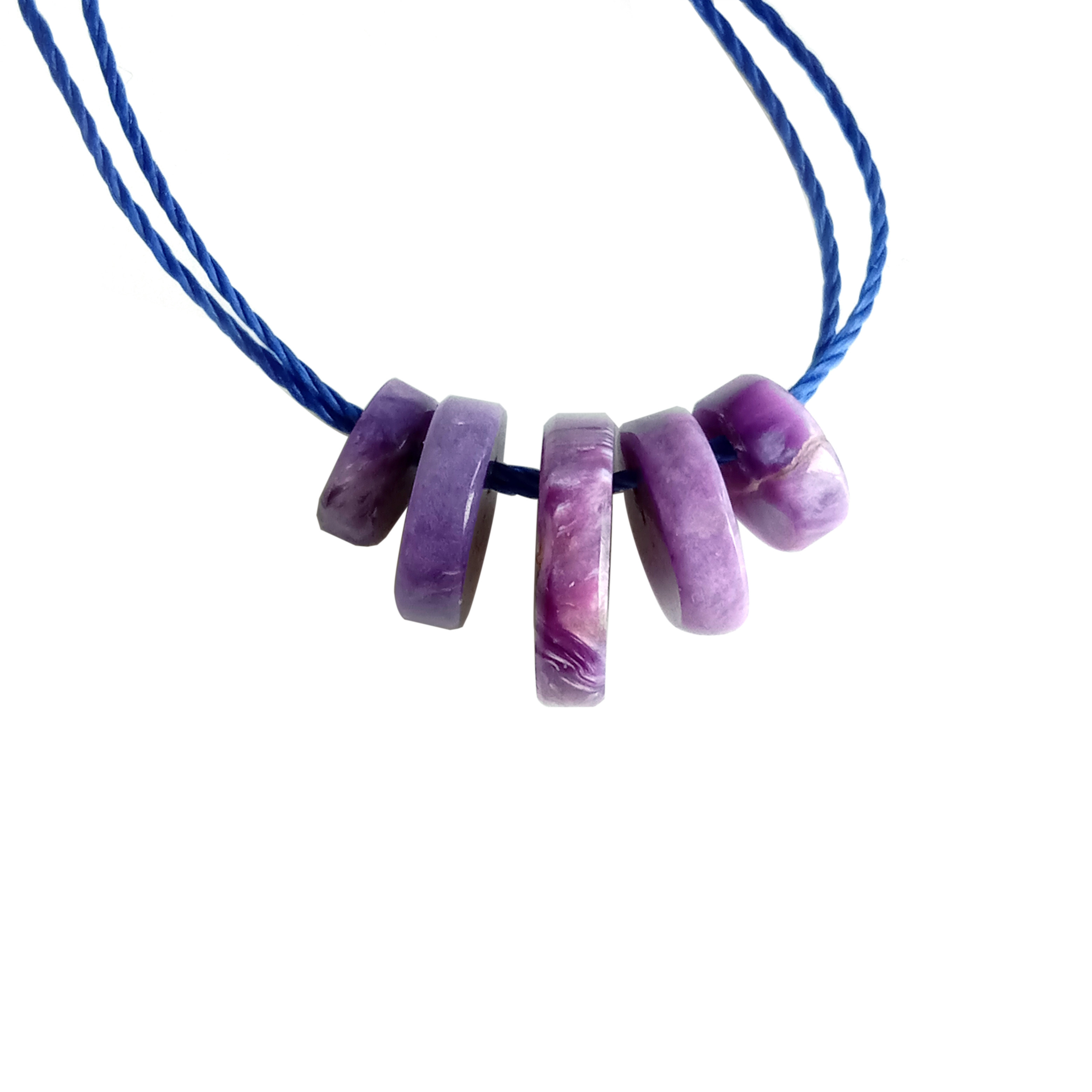 Табиӣ Gemstone Русия арғувон Charoite маҳтобӣ 6-10mm Шакли мудаввар 18