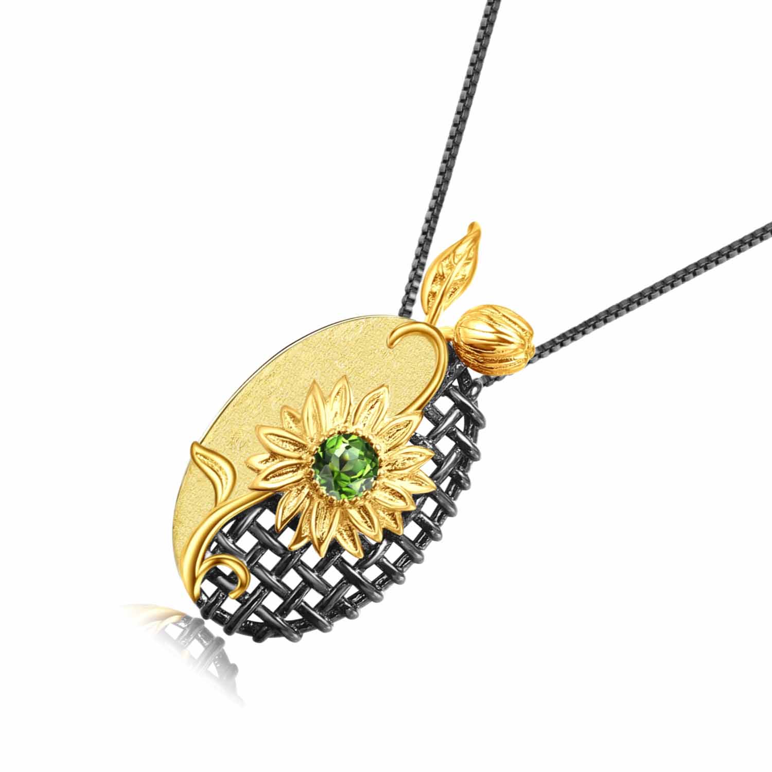 د فیشن میرمنو 925 سټرلینګ زمرد د سپینو زرو پلاټینیم هار 2