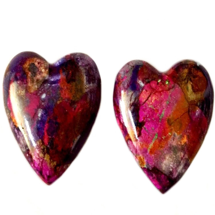 Kingman Copper compressed turquoise cabochons 15