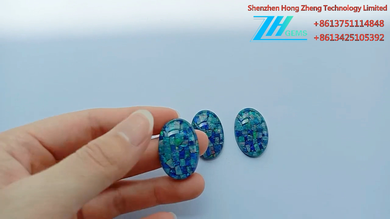 20X30X7.6mm Bluu yenye kioo cha Welo Fire ya Ethiopian Opal 8