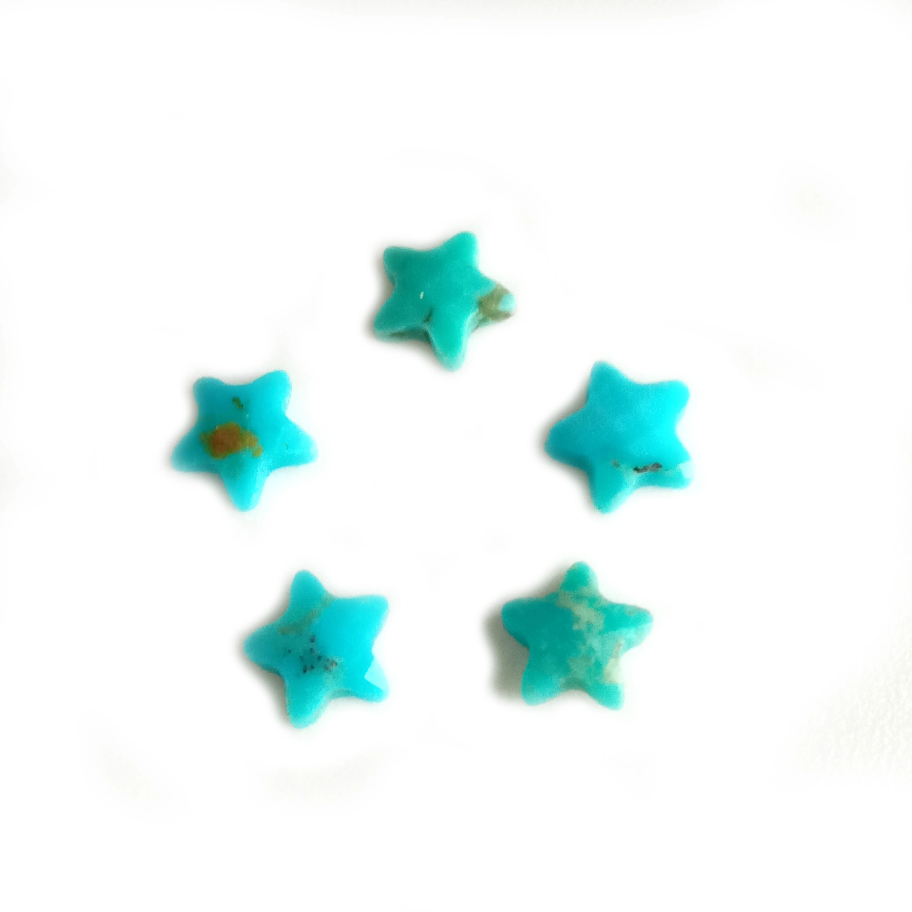 Turquoise Star Shape Gemstone Briolette Blue Faceted Gemstone 1
