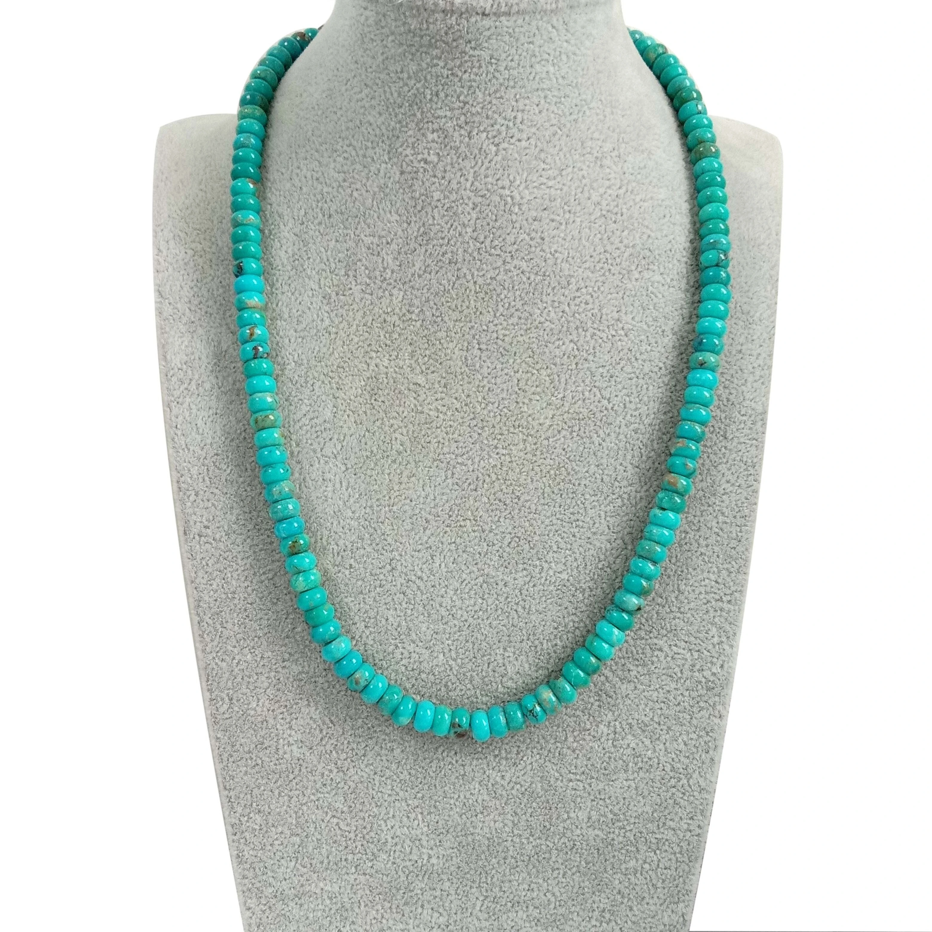 Turquoise Smooth Rondelle Natural Loose Gemstone Beads 1