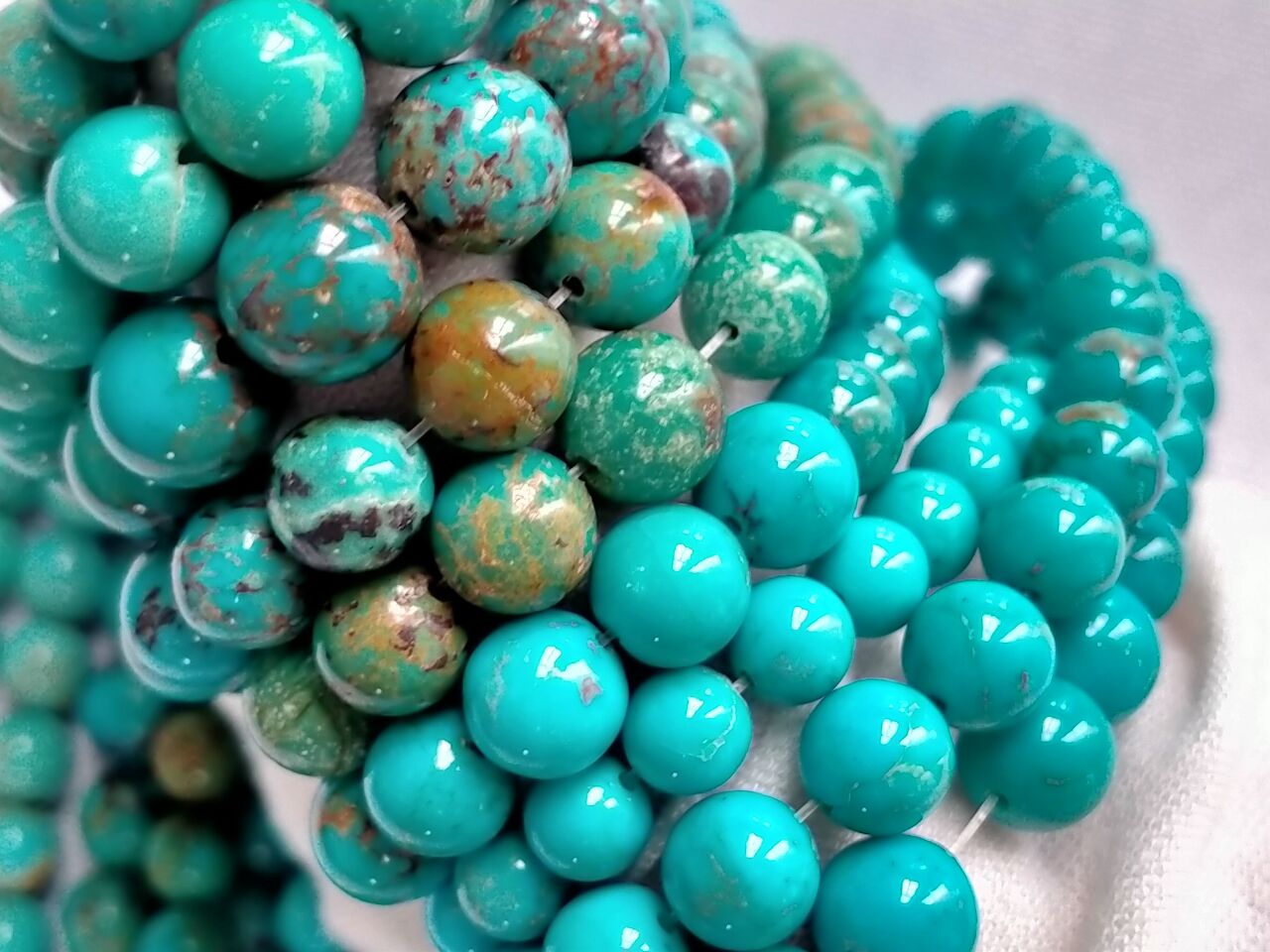 Urdin Berde Turkesa Ale solteak Forma biribila 5-7 mm 19