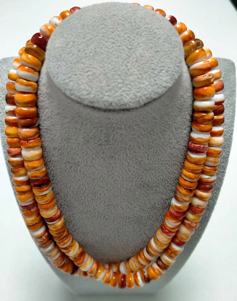 10mm Spiny Oyster Natural Red Spiny Oyster Smooth Rondelle Natural Loose Gemstone Beads 1