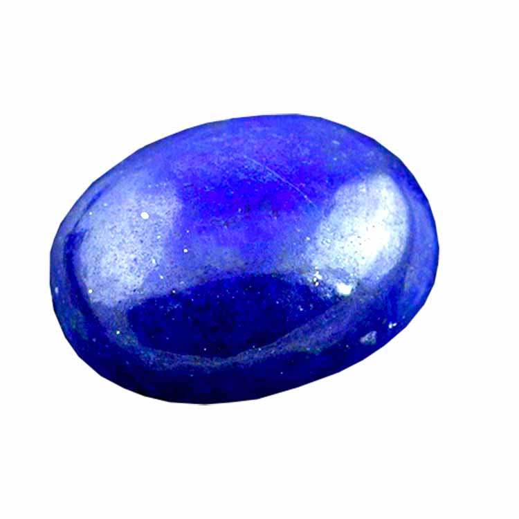 قدرتي لپس لازولي ڪيبوچون اوول شڪل تمام صاف معيار جو لوز قيمتي پٿر 1