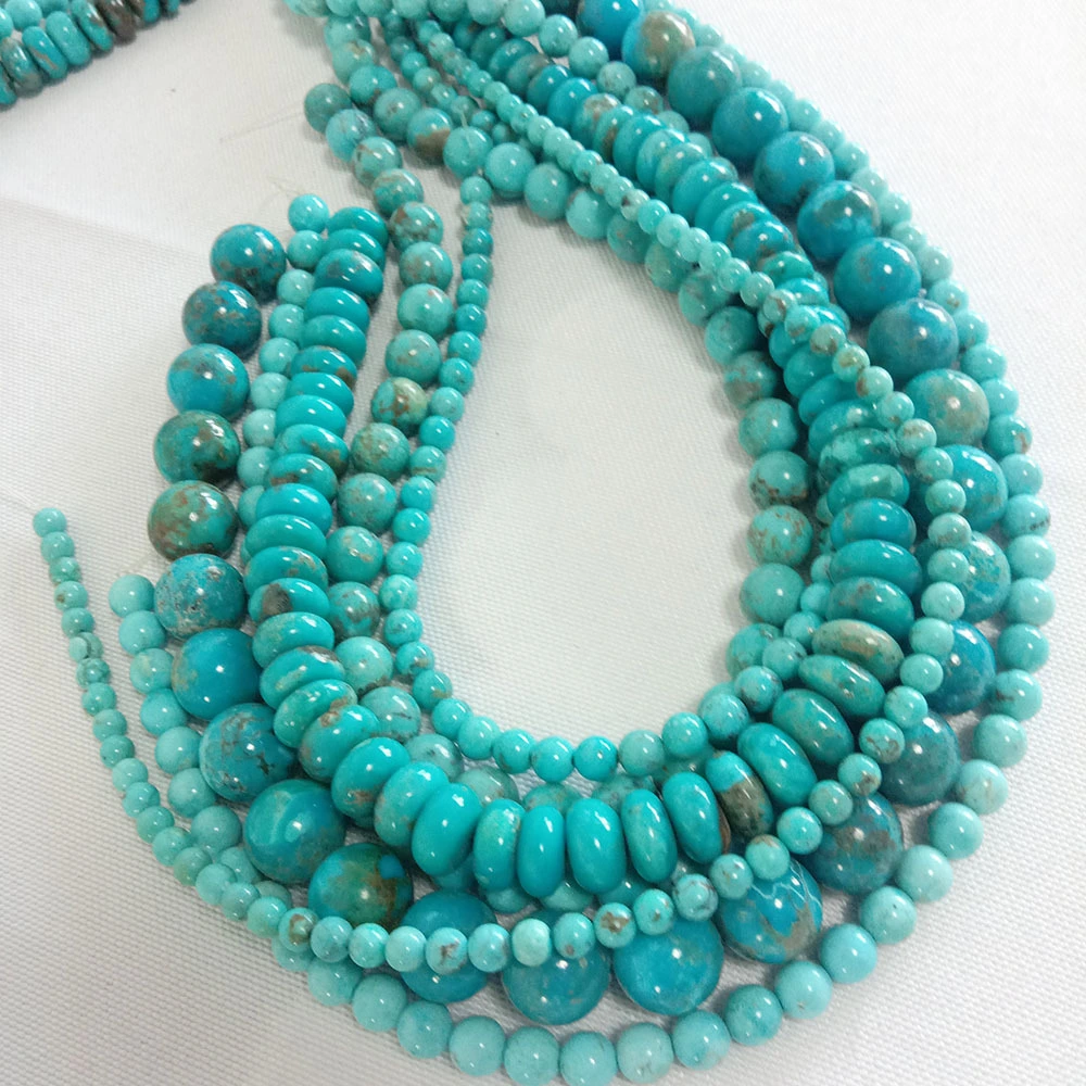 Lifaha tse chitja tsa turquoise lifaha tsa majoe a tlhaho 4mm 5mm 6mm 7mm 10mm majoe a maholo a turquoise lifaha tse hlephileng 1
