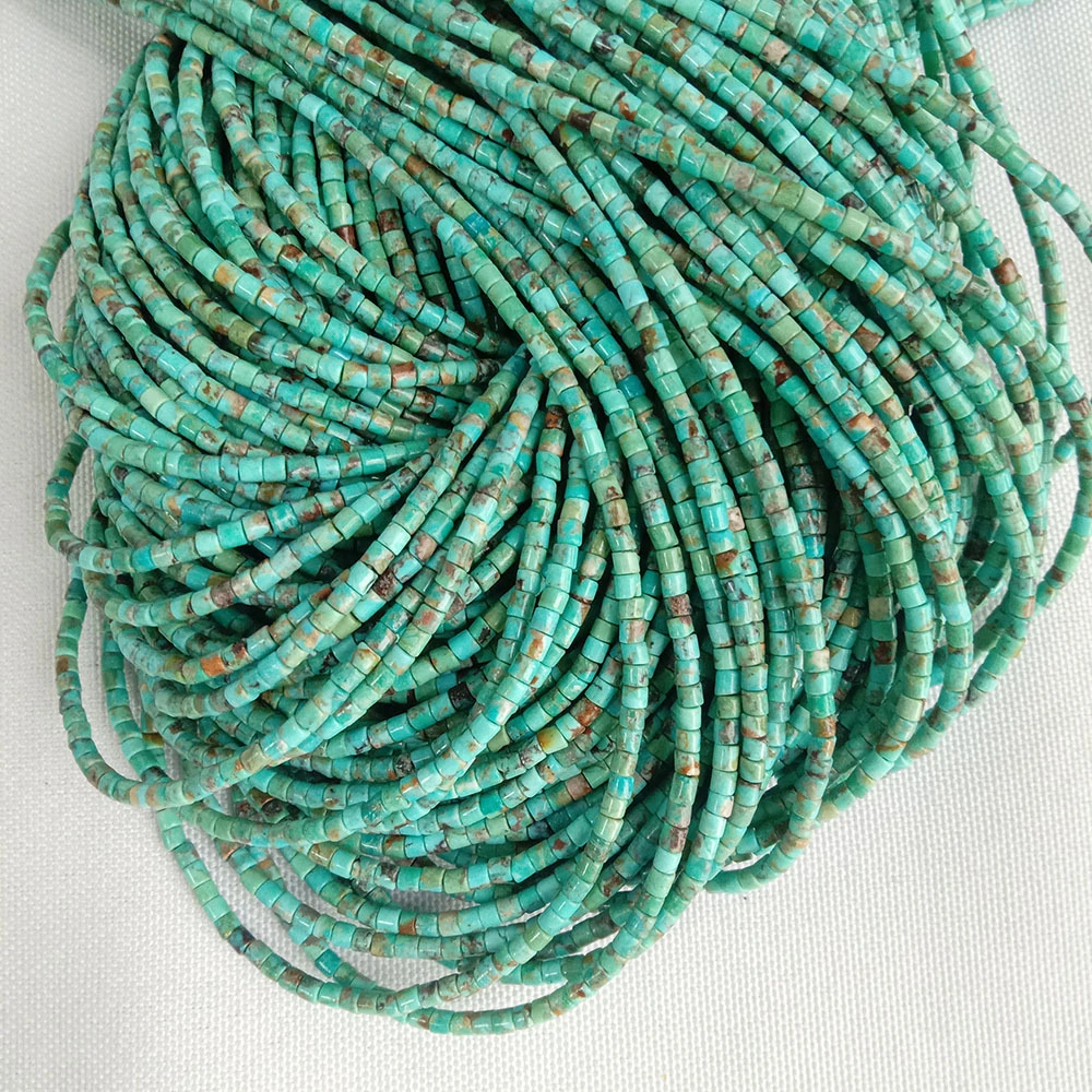 ​AAA 100% All Natural Turquoise Heishi Rondelle Shape Genuine Natural Multi Color Turquoise Gemstones 16 Inches Strand 1