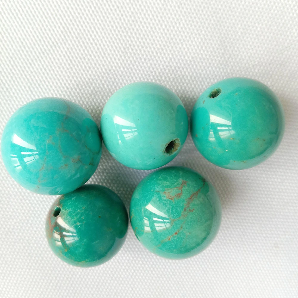 Cyan Turquoise Beads Grade AAA Gemstone Round Loose Beads 15-20MM Bulk Lot Options 1