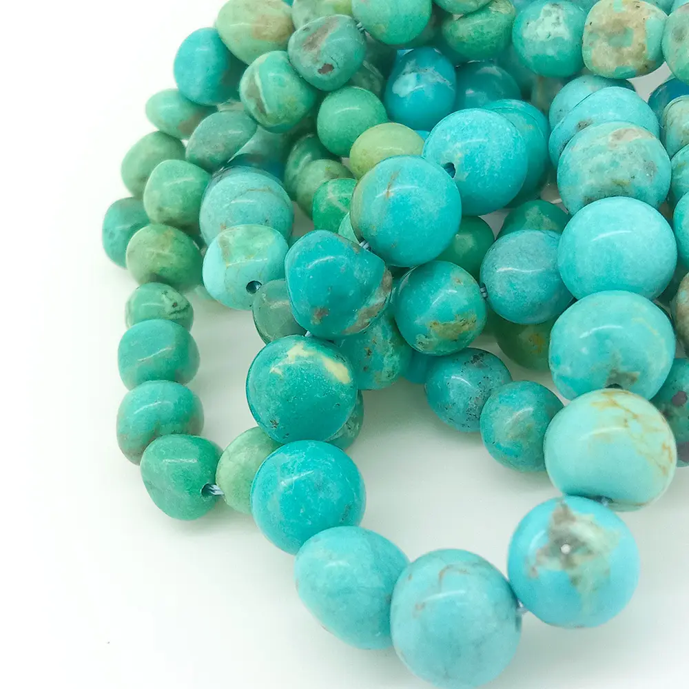 ZH fadaka | oke didara turquoise gemstone cabochon owo 1