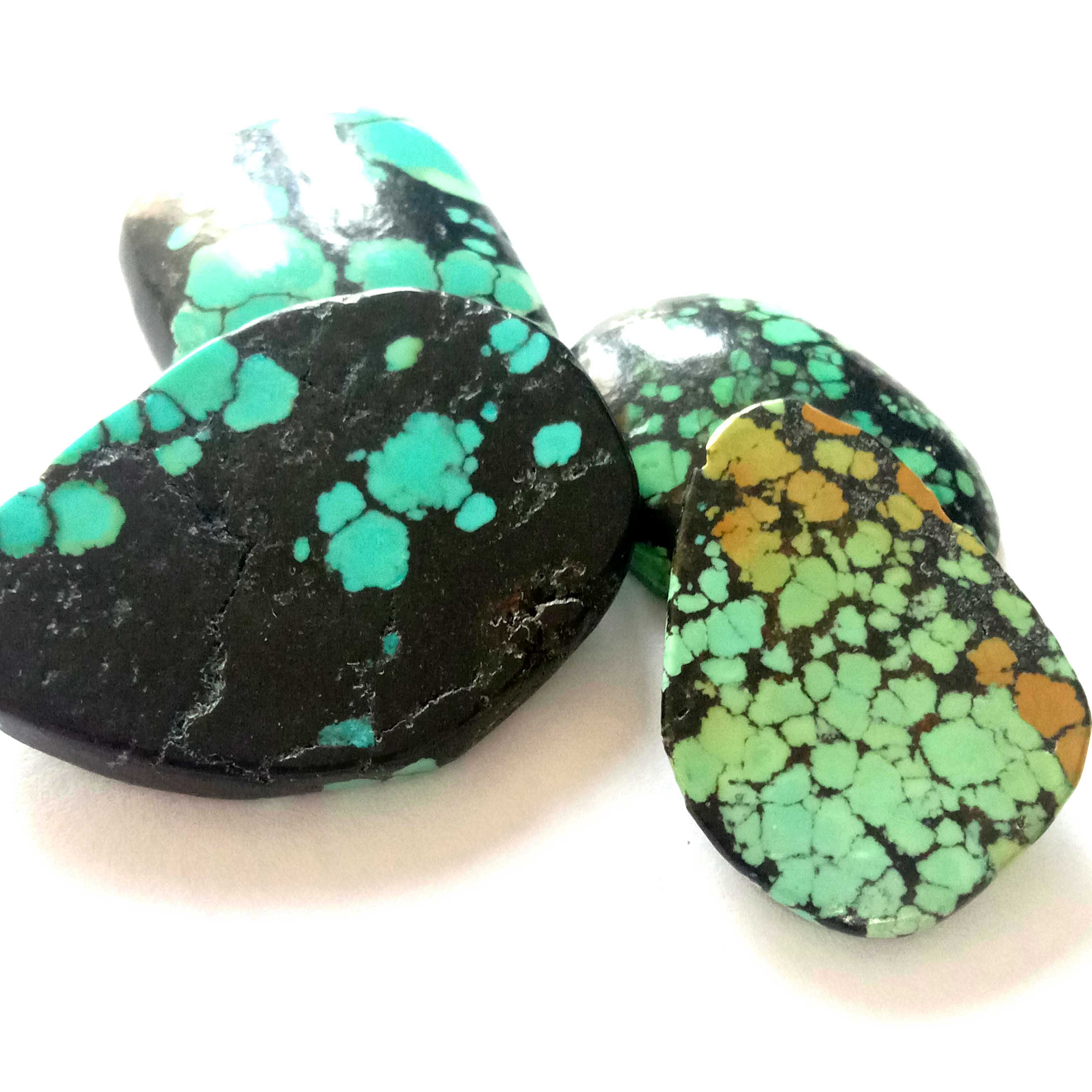 Marumaru ya Kijani ya Bluu Jiwe la TURQUOISE Jiwe lisilolipishwa la Ubao wa Kuvuta Bila mpangilio 15