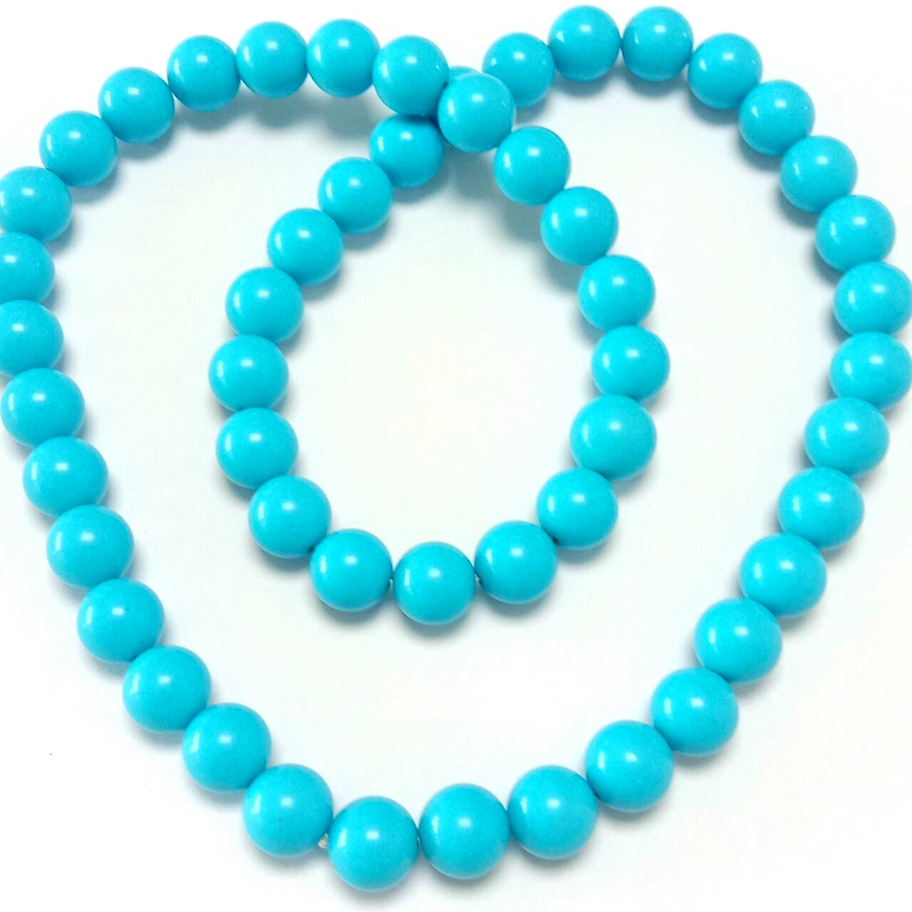 AAA තත්ත්‍වය 4mm Sleeping Beauty Turquoise Beads Extremely Turquoise Beads Turquoise Smooth Round Beads මැණික් ගල් පබළු 1
