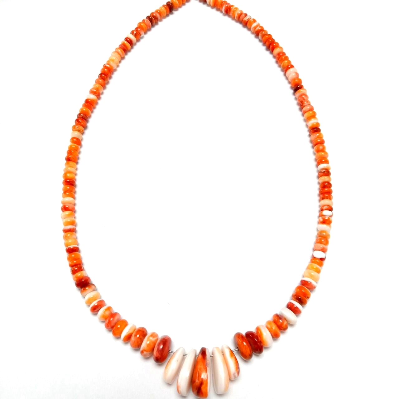 Handmade Santo Domingo Spiny Oyster Shell Sterling Silver Necklace 1