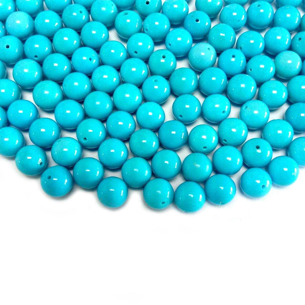 Природни сини тиркизни мониста Мазни тркалезни 8мм Оригинални сини тиркизни мониста за скапоцени камења за нараквици Изработка на накит 18